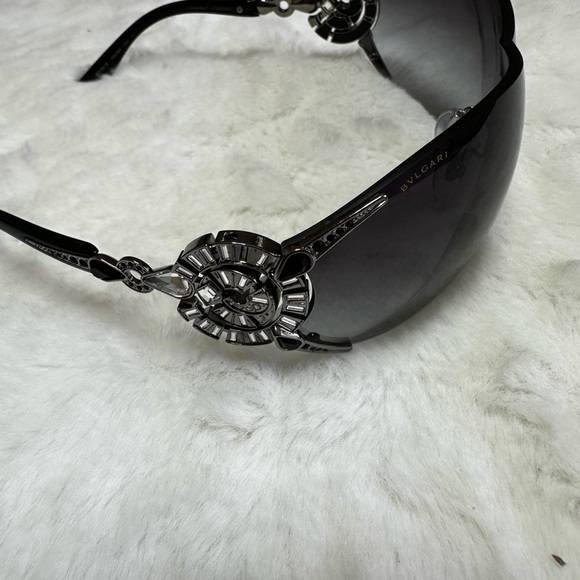 Bulgari Women's Silver and Black Sunglasses - Picture 5 of 10